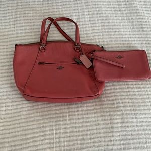 Pink Coach Purse and Wallet